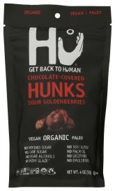 Organic Fair Trade Paleo Vegan Sour Goldenberries Chocolate-covered Hunks 4 Oz