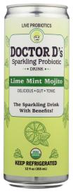 Organic Lime Mint Sparkling Probiotic Drink 12 Oz