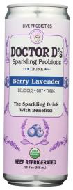 Organic Berry Lavender Sparkling Probiotic Drink 12 Oz