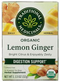 Organic Lemon Ginger Herbal Tea 16 Ct