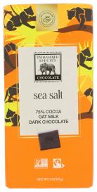 Fair Trade Sea Salt 75% Cocoa Oatmilk Dark Chocolate Bar 3 Oz