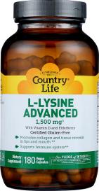 L-lysine Advanced 1500 Mg 180 Veg