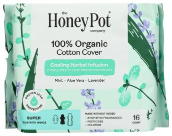 Pads Super Hrbl Wing Org 16 Ct