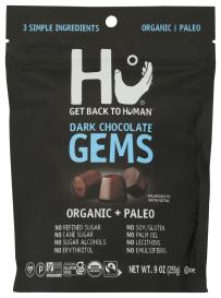 Organic Vegan Coconut-sugar-sweetened Dark Chocolate Snacking & Baking Gems 9 Oz