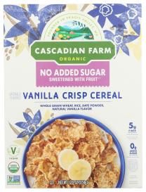 Organic No Added Sugar Vanilla Crisp Cereal 12.5 Oz
