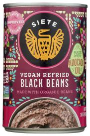 Organic Vegan Refried Black Beans 16 Oz
