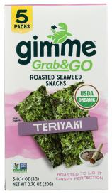 Organic Gluten-free Teriyaki Roasted Seaweed Snacks 0.14 Oz