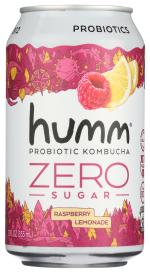 Raspberry Lemonade Zero Sugar Probiotic Kombucha 12 Oz