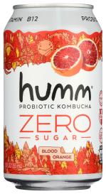 Blood Orange Zero Sugar Probiotic Kombucha 12 Oz