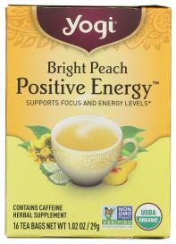 Organic Peach Bergamot Bright Day Herbal Tea 16 Ct