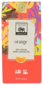 Fair Trade Orange 60% Cocoa Dark Chocolate Bar 3 Oz