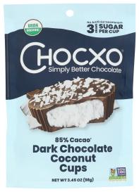Organic Keto 85% Cacao Dark Chocolate Coconut Cups 3.45 Oz