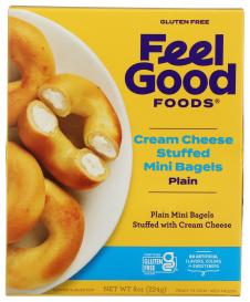 Gluten-free Cream-cheese-stuffed Plain Mini Bagels 8 Oz