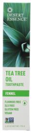 Tea Tree Toothpaste Fennel 6.25 Oz