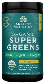 Org Super Greens Mango 6.8 Oz