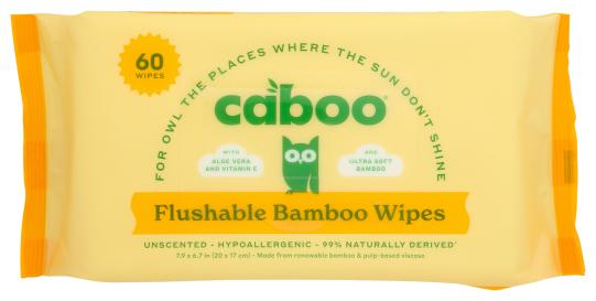 Wipes Flushable Bamboo 60 Ct