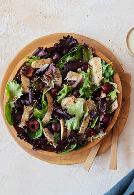 Chicken and Cherry Salad with Horseradish Dressing