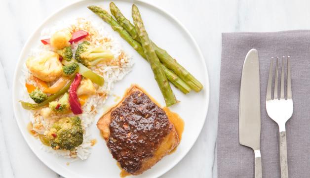 Natural Grocers Miso Butter Cod with Roasted Teriyaki Veggies Recipe 