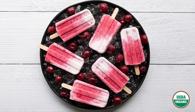 Organic Cherry Coconut Popsicles