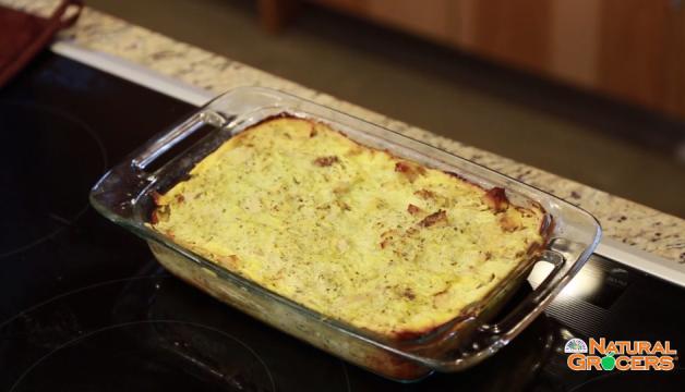 Spaghetti Squash Pesto Turkey Casserole Recipe