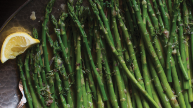 Steamed Asparagus With Lemon Vinaigrette Recipe