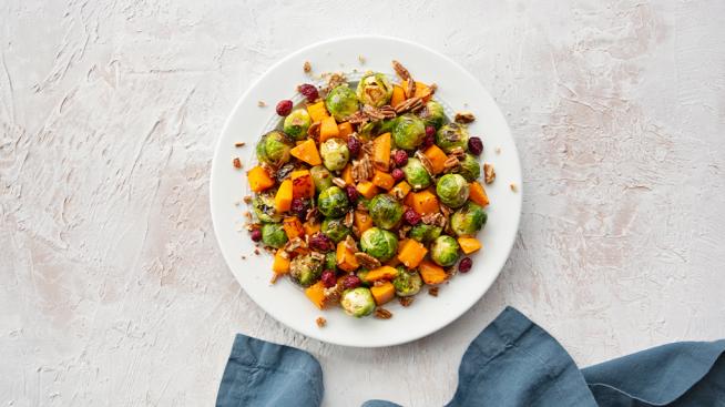 Roasted Brussels Sprouts & Butternut Squash 
