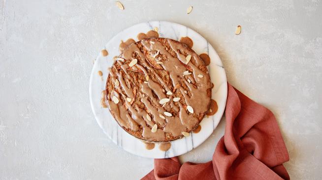 Brown Butter Apple Cake with Maple Coconut Butter Glaze