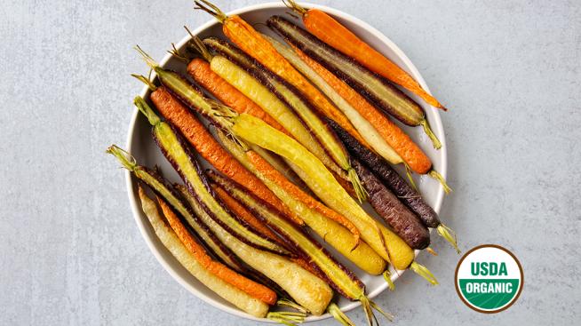 Simple Organic Roasted Rainbow Carrots