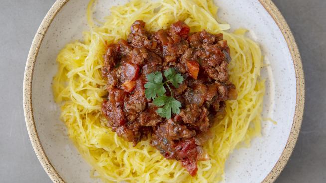 Spaghetti Squash with Bolognese Sauce